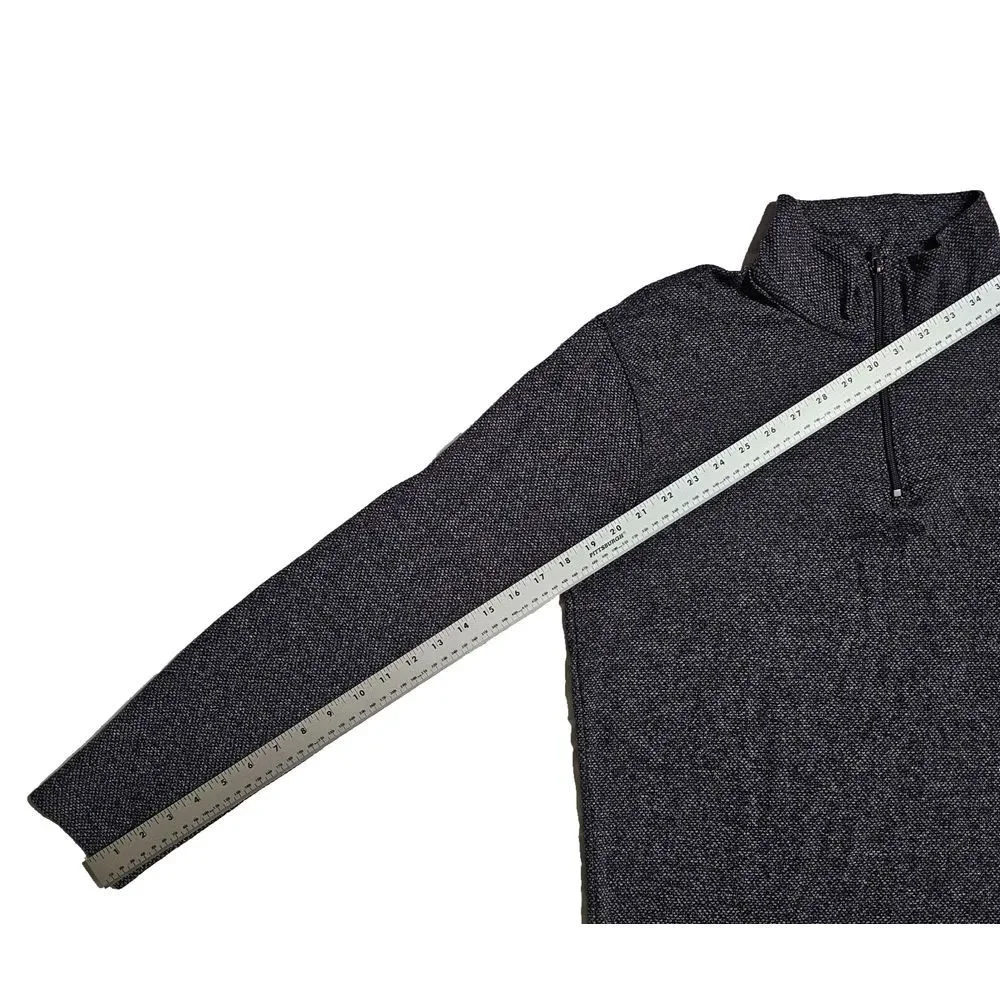 Claiborne Pullover Men's Medium‎ Gray 1/4 Zip Mock Neck Sweater Shirt